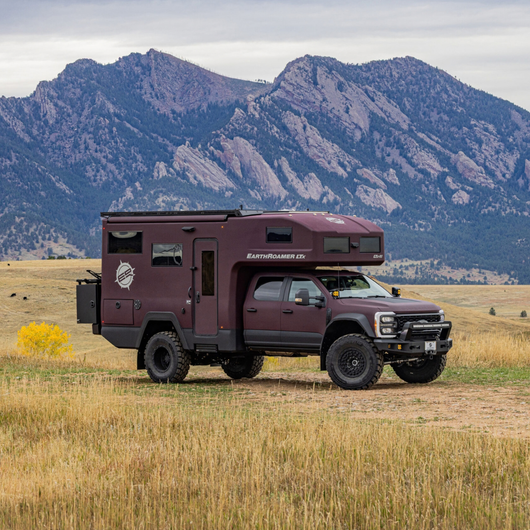 Handcrafted in Dacono, the EarthRoamer LTx combines luxury with true off-grid capability in an expedition vehicle designed to reach places traditional RVs cannot. Built on a Ford F-550 4WD chassis, the LTx features a vacuum-infused carbon-fiber body manufactured entirely at EarthRoamer’s Colorado facility, along with an advanced 24-volt electrical system, high-capacity lithium battery bank, rooftop solar and Starlink connectivity. Inside, the vehicle pairs its expedition capabilities with amenities such as sleeping and dining spaces, a kitchen and a bathroom.