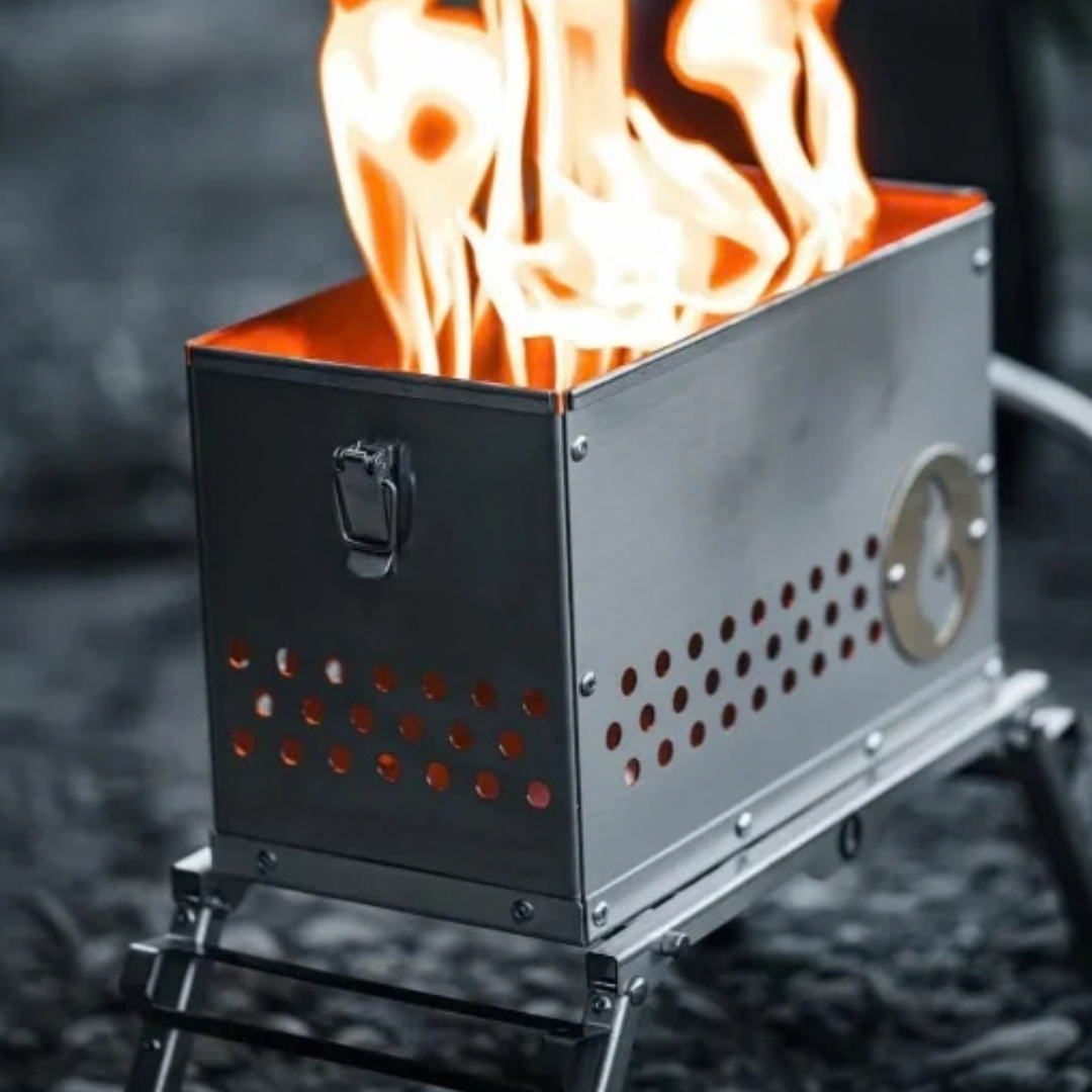 The Colorado-made LavaBox is a compact portable propane campfire built into a rugged military-style steel ammo can. Created by longtime expedition leader and outdoor guide Josh Thurmond during Colorado fire season, LavaBox offers outdoor enthusiasts a portable alternative to traditional wood-burning campfires. Featured on Shark Tank, the original LavaBox weighs approximately 8.5 pounds, produces up to 280,000 BTUs and can also be used for cooking.